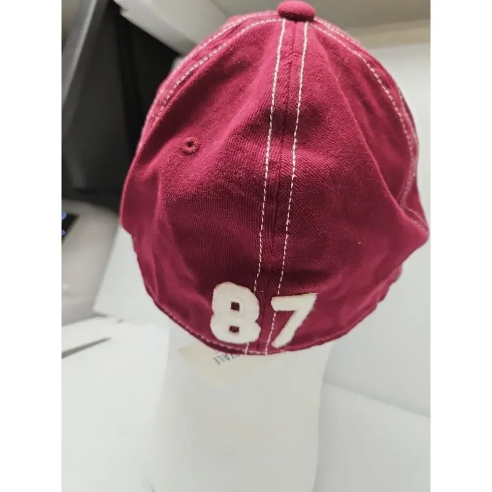 Aeropostale Distressed Hat Sz L/XL Baseball Ball Cap burgundy Gorpcore